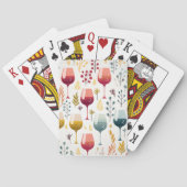 Schattigee wijnspeelkaarten pokerkaarten (Achterkant)