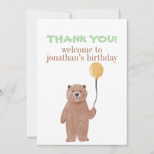 Schattigee wilde dieren verjaardag bedankkaart