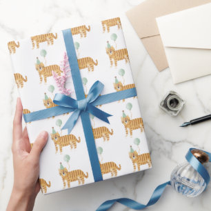 Schattigee wilde dieren verjaardag cadeaupapier