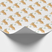 Schattigee wilde dieren verjaardag cadeaupapier (Hoek)