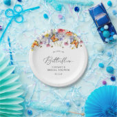 Schattigee Wildflower Vlinders Bloemen Vrijgezelle Papieren Bordje (Feest)