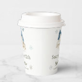 Schattigee Winter Arctic Wolf Verjaardagsfeest Papieren Bekers (Rechts)