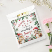 Schattigee Winter Eekhoorn Kerst 2e Verjaardag Bedankzakje (Gezegeld)