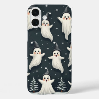 Schattigee Winter Ghost Pattern Telefoonhoes iPhone 16 Plus Hoesje