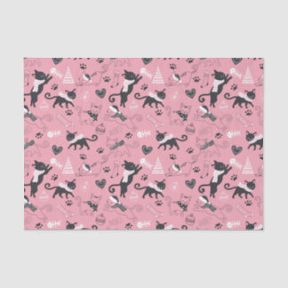 Schattigee Winter Kerstmis Kitty Cat Pattern Tissuepapier