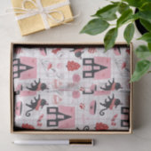 Schattigee Winter Kerstmis Kitty Cat Pattern Tissuepapier (Geschenk)