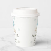 Schattigee Winter Polar Beren Verjaardagsfeest Papieren Bekers (Links)