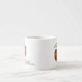 Schattigee Winter Robin Bird Kerst Espresso Cup Espresso Kop (Voorkant)