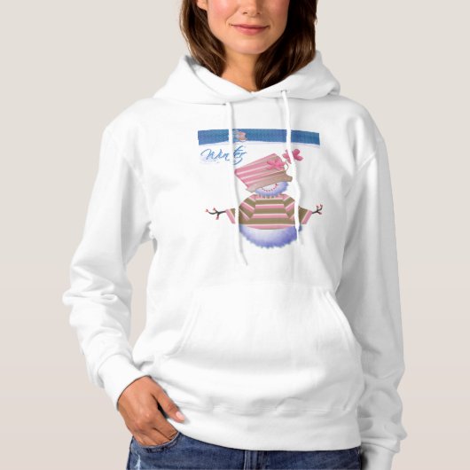Schattigee winterblues hoodie (Voorkant)