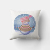 Schattigee winterblues kussen (Achterkant)