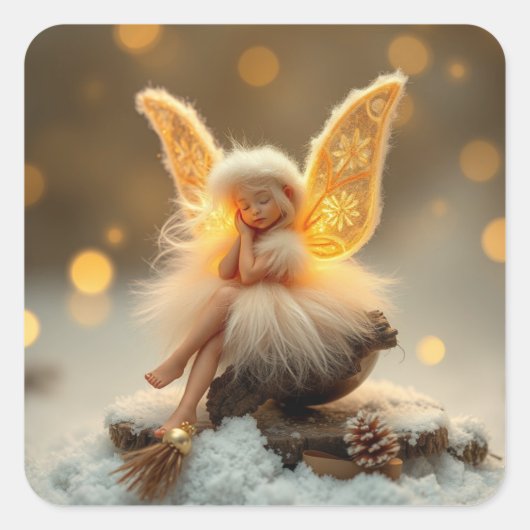 Schattigee winterfee Stickers (Voorkant)
