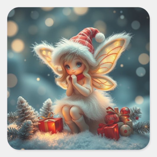 Schattigee winterfee Stickers (Voorkant)