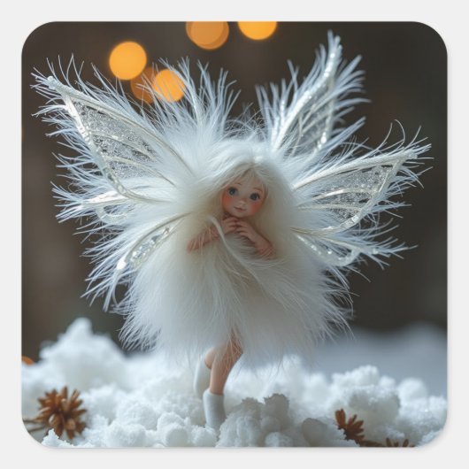 Schattigee winterfee Stickers (Voorkant)