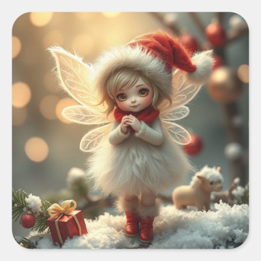 Schattigee winterfee Stickers (Voorkant)
