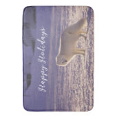 Schattigee winterfotografie van White Arctic Fox Badmat (Voorkant Verticaal)