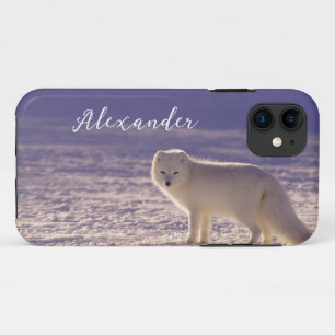 Schattigee winterfotografie van White Arctic Fox iPhone 11 Hoesje