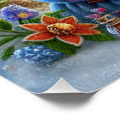 Schattigee wintergnoom in een gezellig winterlands perfect poster (Hoek)