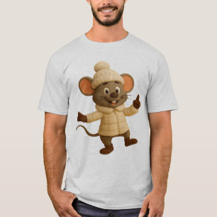 Schattigee wintermuis T-shirt   Grappige Cartoon C