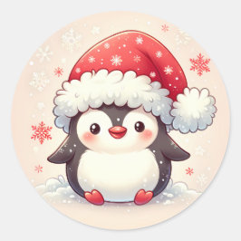 Schattigee winterpinguïn Sticker