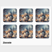 Schattigee winterscènes sticker (Vel)