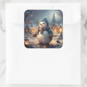 Schattigee winterscènes sticker (Tas)