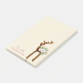 Schattigee winterse kerstrendierherten minimaal post-it® notes (Schuin)