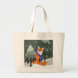 Schattigee wintervos-Canvas tas