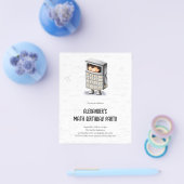 Schattigee Wiskunde formules budget verjaardagsuit Flyer (Enkel)