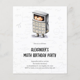 Schattigee Wiskunde formules budget verjaardagsuit Flyer