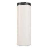 Schattigee wit-roze kat in een theekopje (2) thermosbeker (Achterkant)