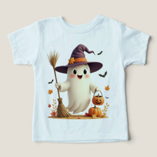 Schattigee Witchy Ghost Halloween peuter T-shirt