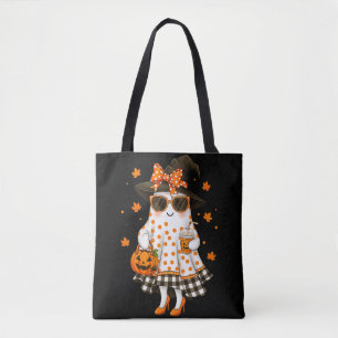 Schattigee Witchy Ghost Vrouwen Halloween T-Shirt Draagtas