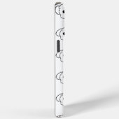 Schattigee witte bichon frise hond stekende tong u Case-Mate iPhone case (Achterkant / Rechts)