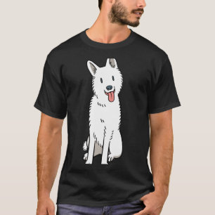 Schattigee Witte Duitse Herder Amerikaanse Canades T-shirt
