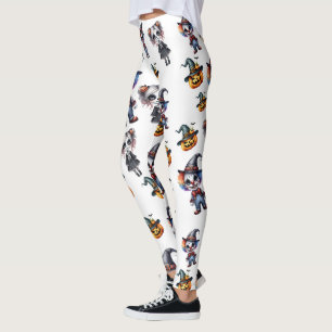 Schattigee witte Halloween Leggings