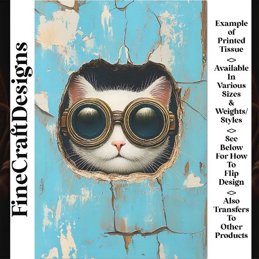 Schattigee Witte Kat Kitten Verbergen Peeking AQ5 Tissuepapier