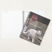 Schattigee Witte Kat Wilde Quote Grijze Dagboek Planner (Display)