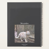 Schattigee Witte Kat Wilde Quote Grijze Dagboek Planner (Achterkant)