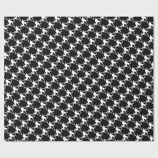 Schattigee witte katten Halloween inpakpapier (Vlak)