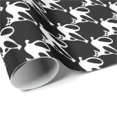 Schattigee witte katten Halloween inpakpapier (Rol Hoek)