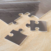 Schattigee witte kitten napping in garen legpuzzel (Zijkant)