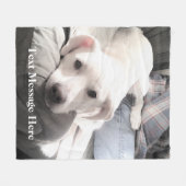 Schattigee Witte Labrador Retriever Mix Hond Met P Fleece Deken (Voorkant (Horizontaal))