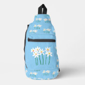 Schattigee  witte madeliefjes sling bag (Voorkant)
