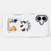 Schattigee witte panda iPhone hoesje (Achterkant horizontaal)