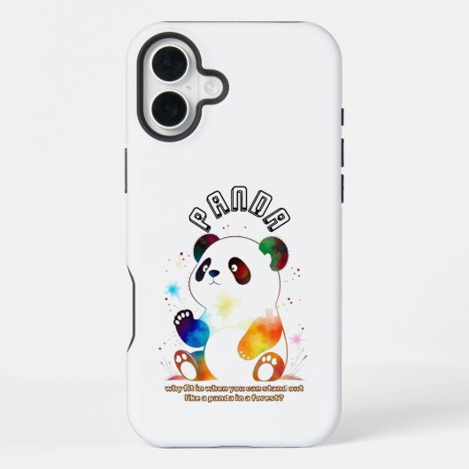 Schattigee witte panda iPhone hoesje (Achterkant)