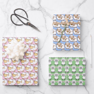 Schattigee witte schapen voor je Kinderen Inpakpapier Vel