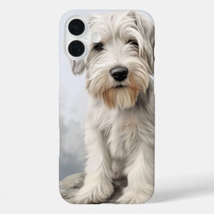 SCHATTIGEE WITTE SEALYHAM TERRIER PUPPYHOND iPhone 16 PLUS HOESJE