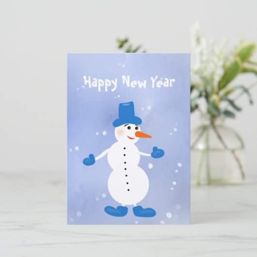 Schattigee witte sneeuwman (Staand voorkant)