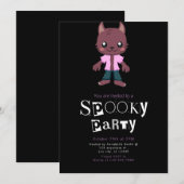 Schattigee Wolfman Modern Minimalistisch Halloween Kaart (Voorkant / Achterkant)