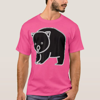 Schattigee Wombat Black T-shirt